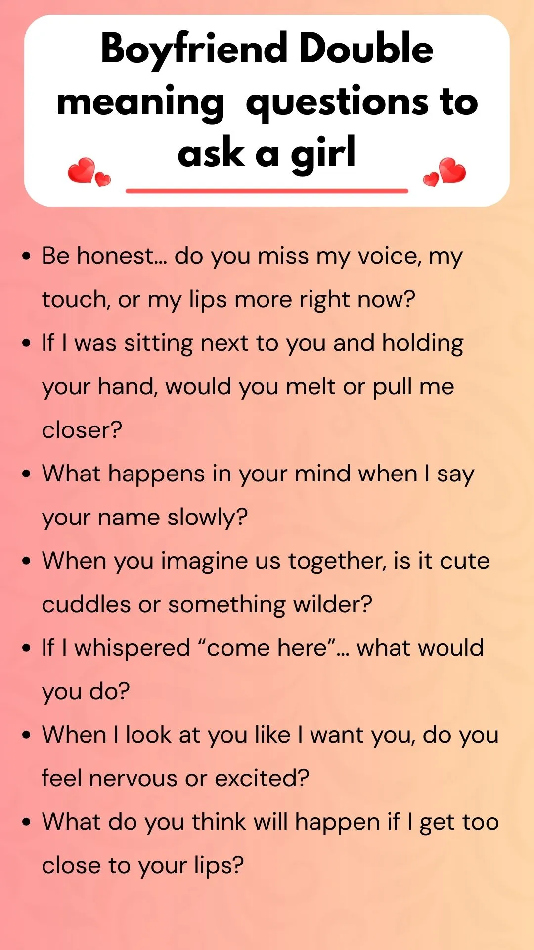 Boyfriend Latest Double Meaning Questions 2025 Hd