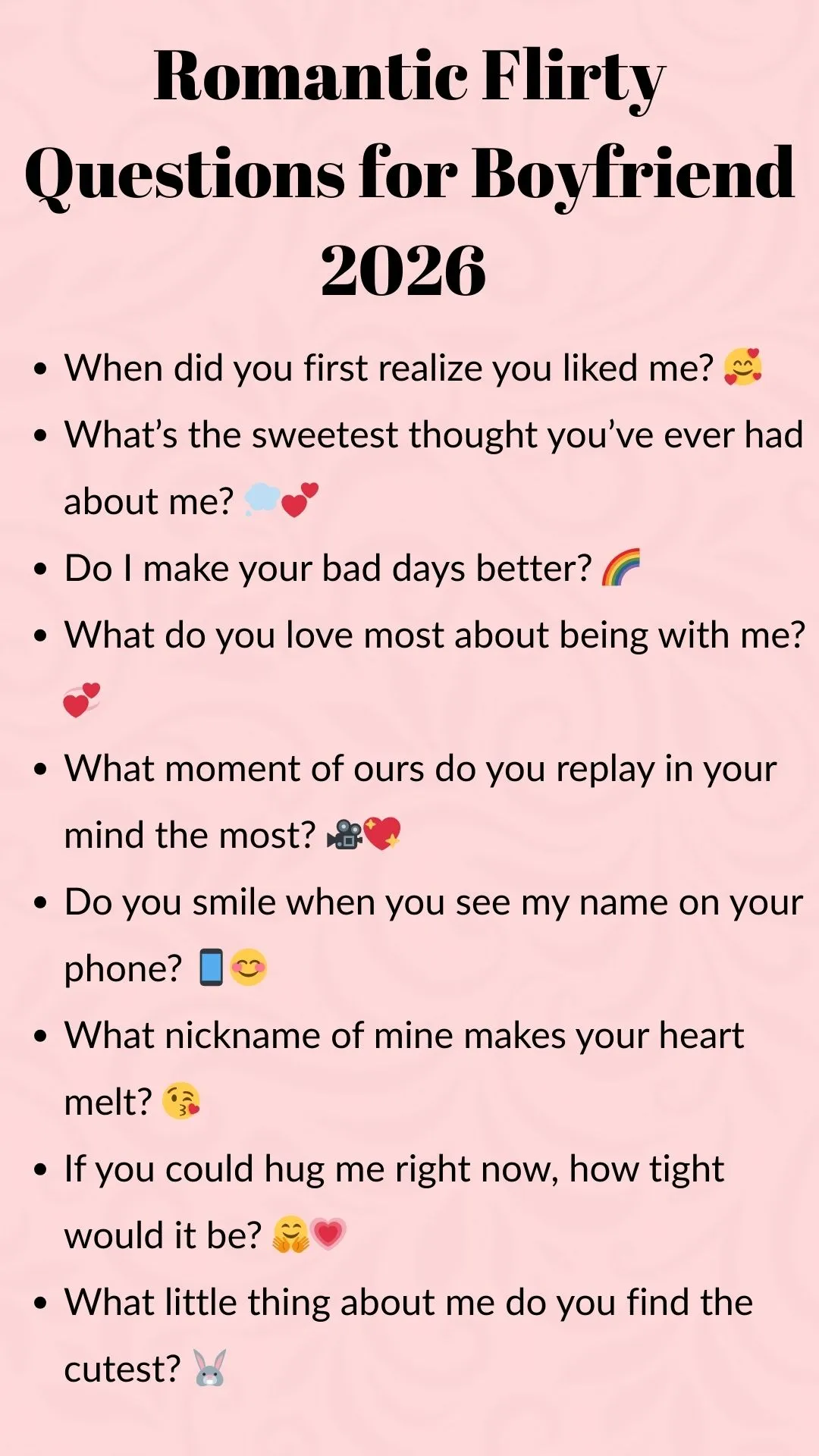 Romantic Flirty Best Questions For Boyfriend 2025 2026