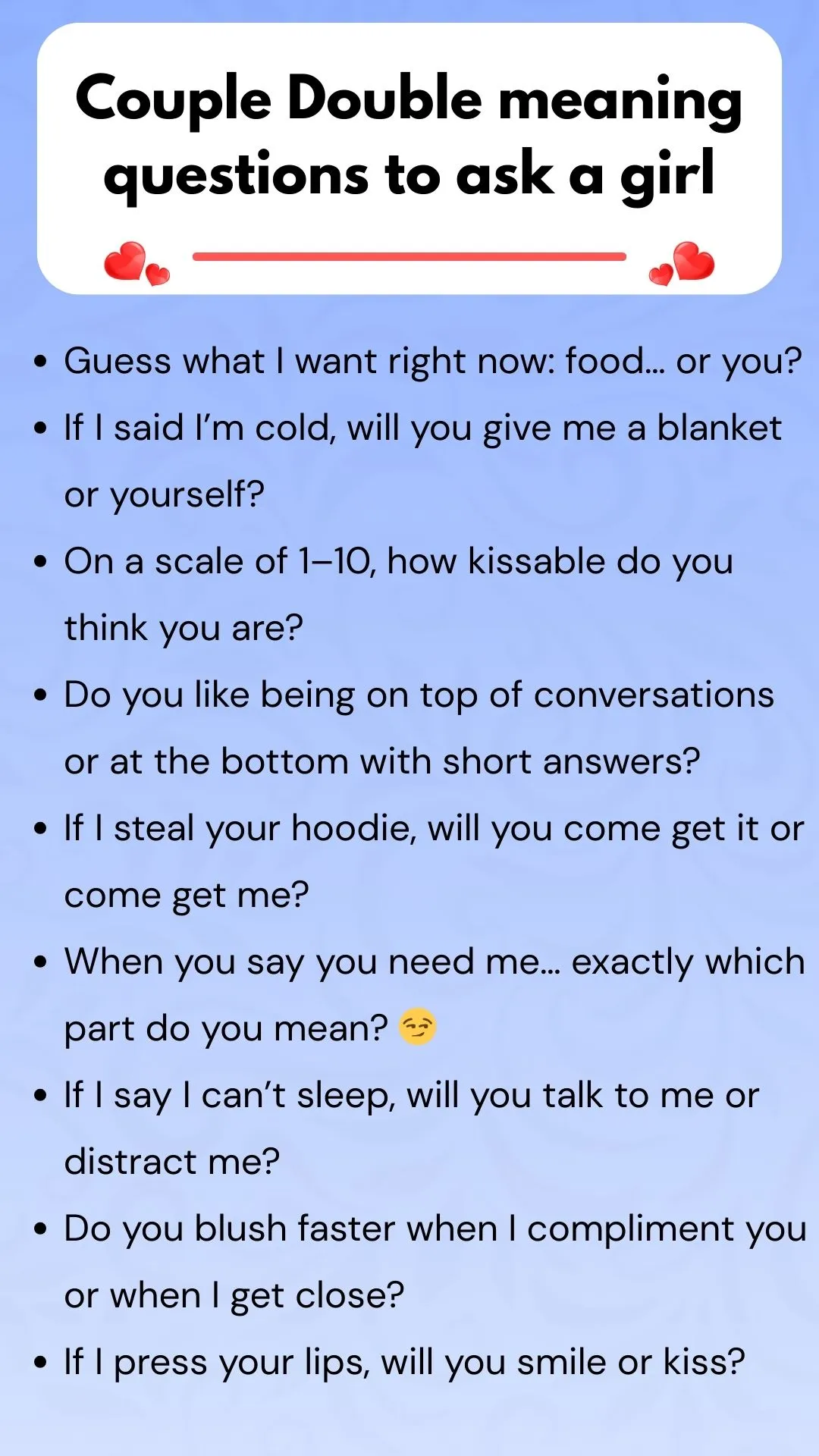 Couple Latest Double Meaning Questions 2025 Hd