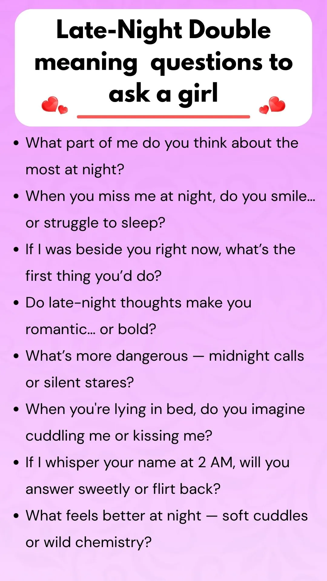 Late Night Latest Double Meaning Questions 2025 Hd