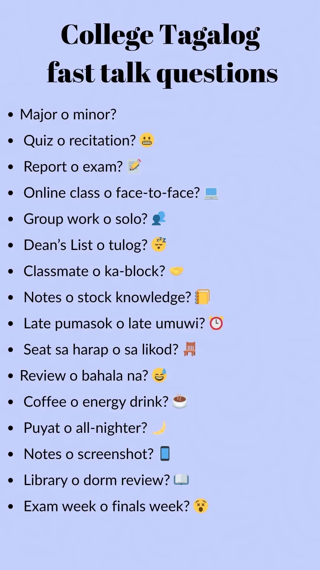 Tagalog College Fast Talk Questions Spg 2025 2026 Hd